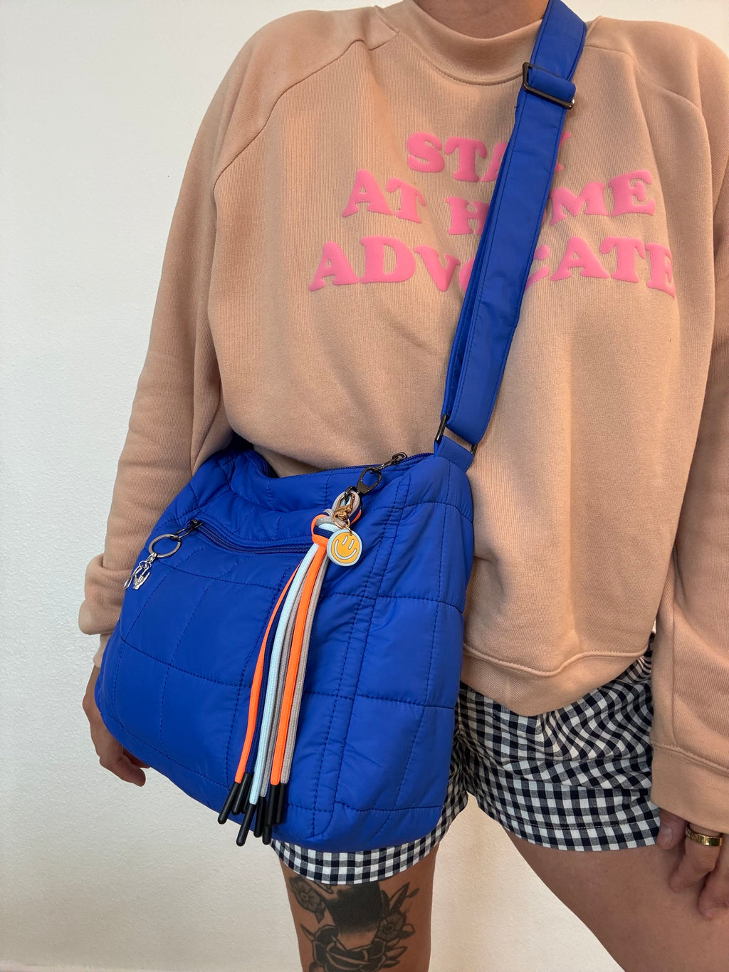 Rad Rev - Autism Charm Cloud Messenger Bag in Cobalt