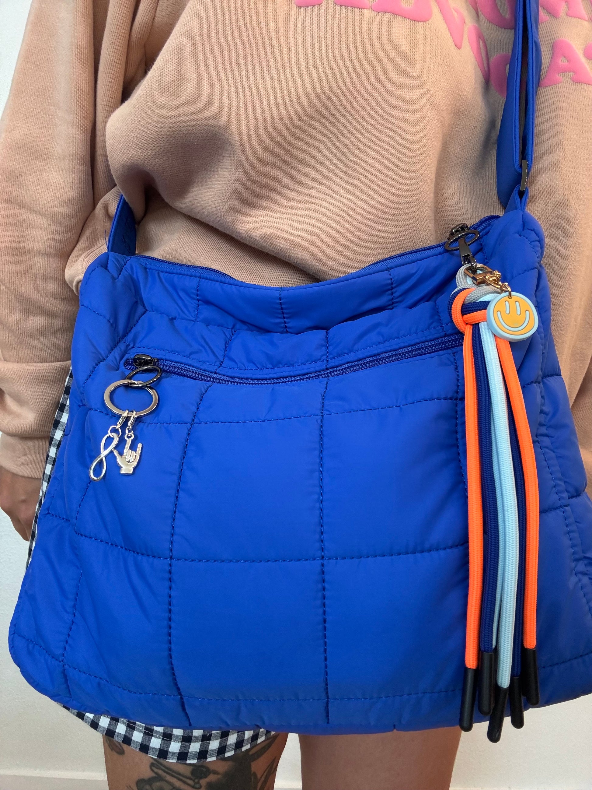 Rad Rev - Autism Charm Cloud Messenger Bag in Cobalt