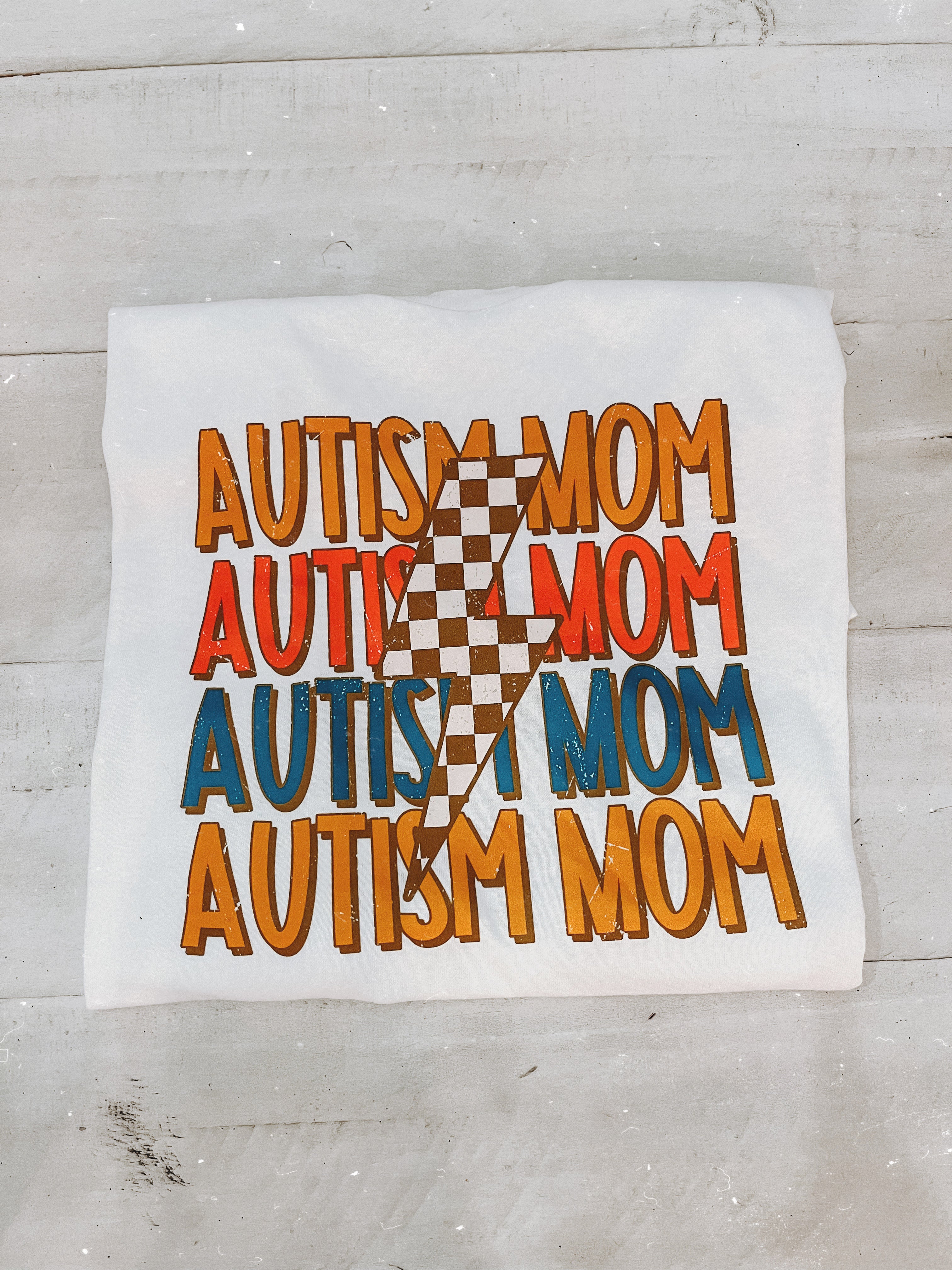 Unisex "Distressed Autism Mom" T-Shirt