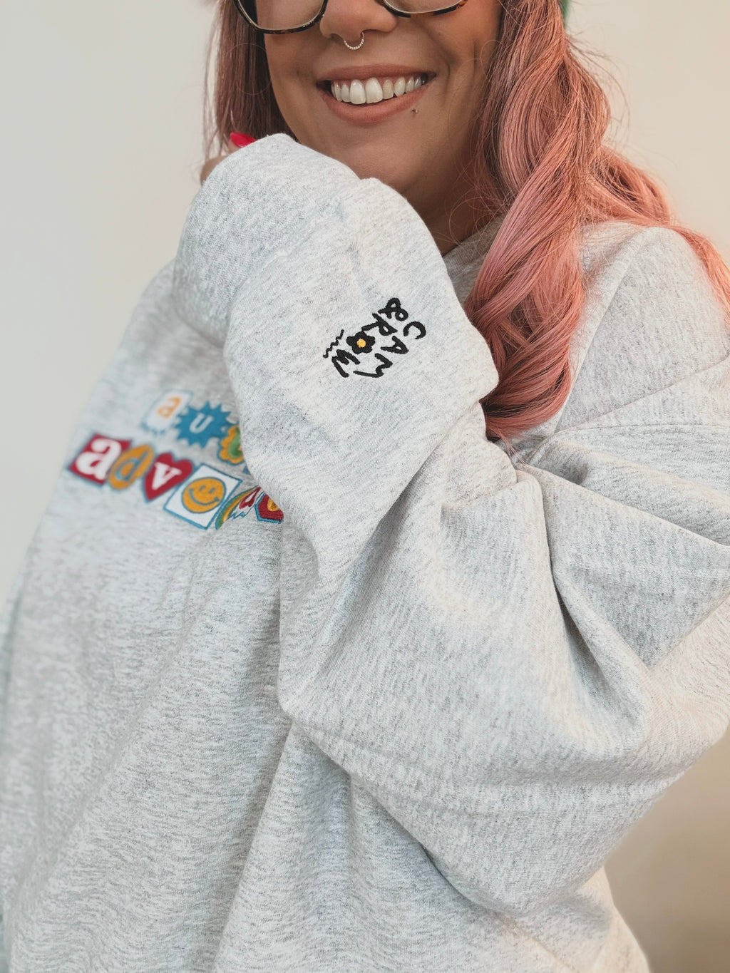 Unisex Embroidered "Autism Advocate" Sweatshirt