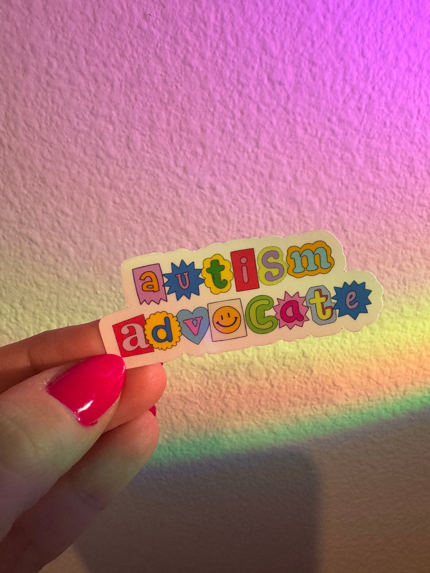 "Autism Advocate" Holographic Sticker