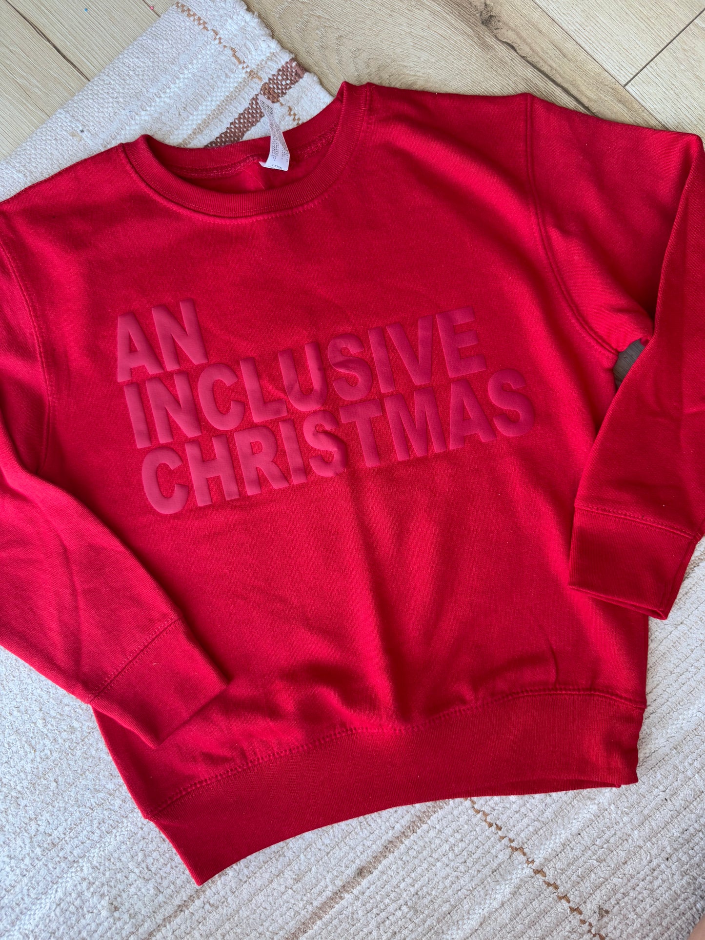 Youth "An Inclusive Christmas" Puff Print Sweatshirt