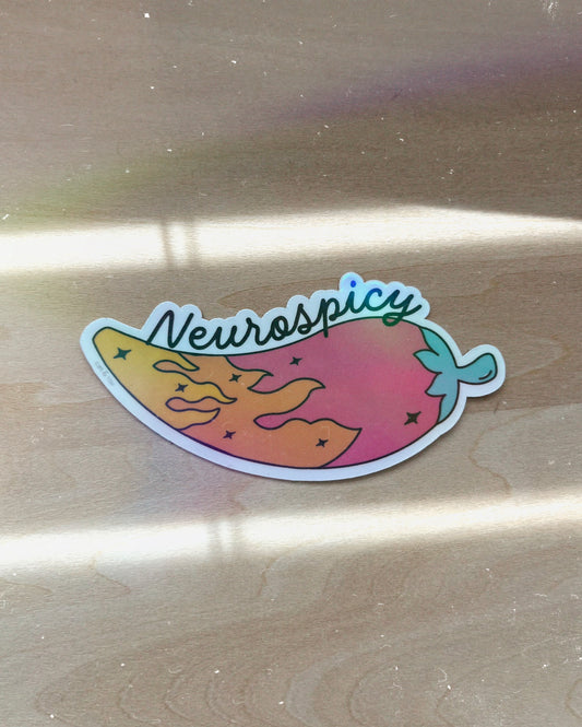 Neurospicy Holographic Sticker