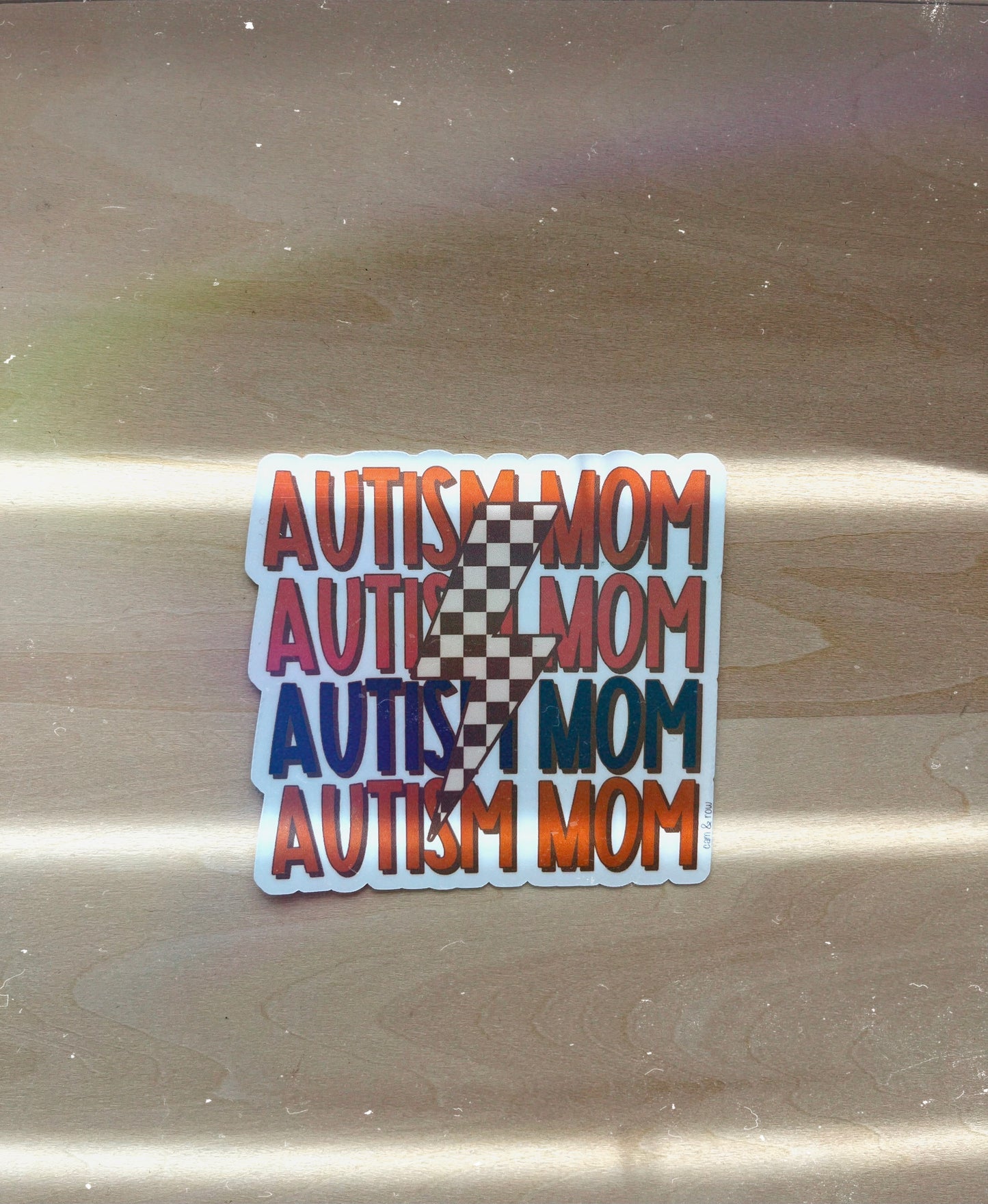 Autism Mom Holographic Sticker