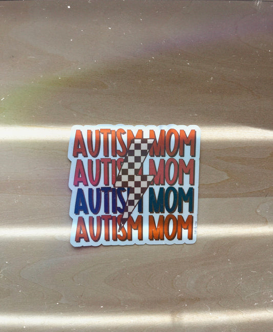 Autism Mom Holographic Sticker