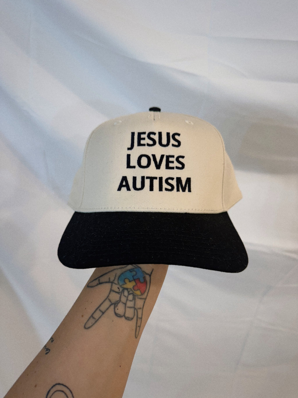 Embroidered "Jesus Loves Autism" Hat