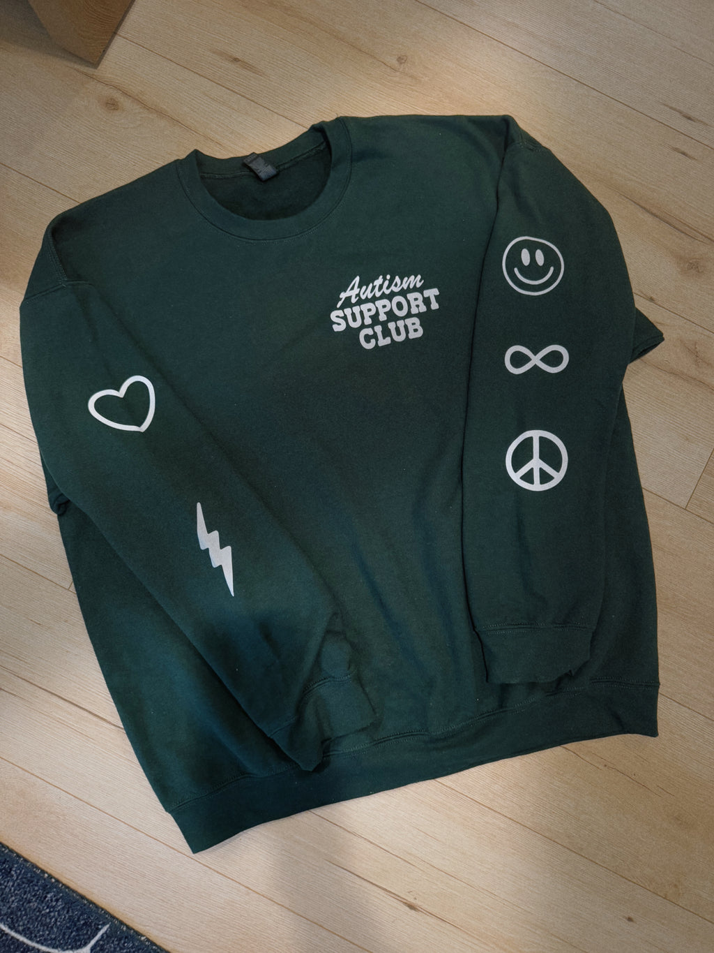 Unisex “Autism Support Club” Sweatshirt- Forest Green or Navy