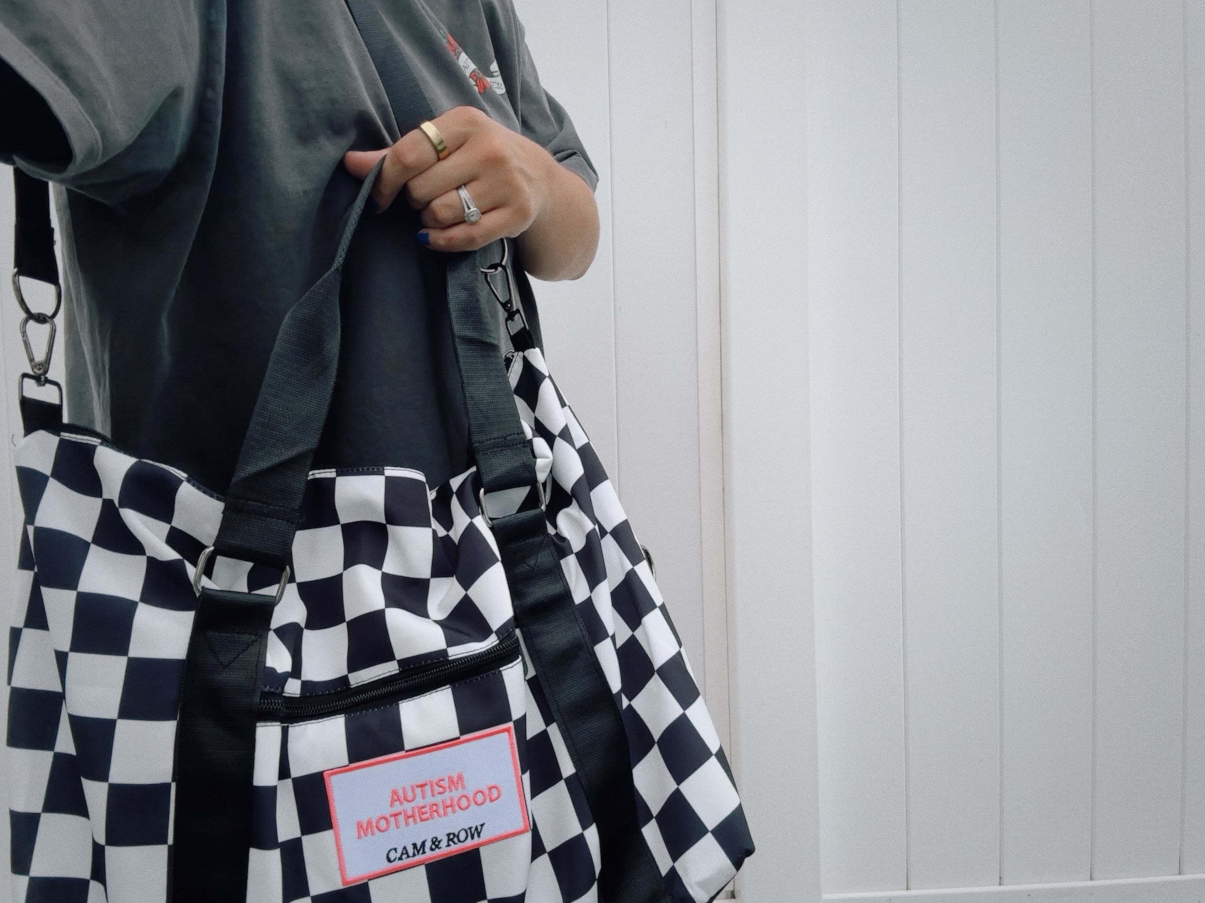 Check Duffle Travel Patch Bag *PREORDER*