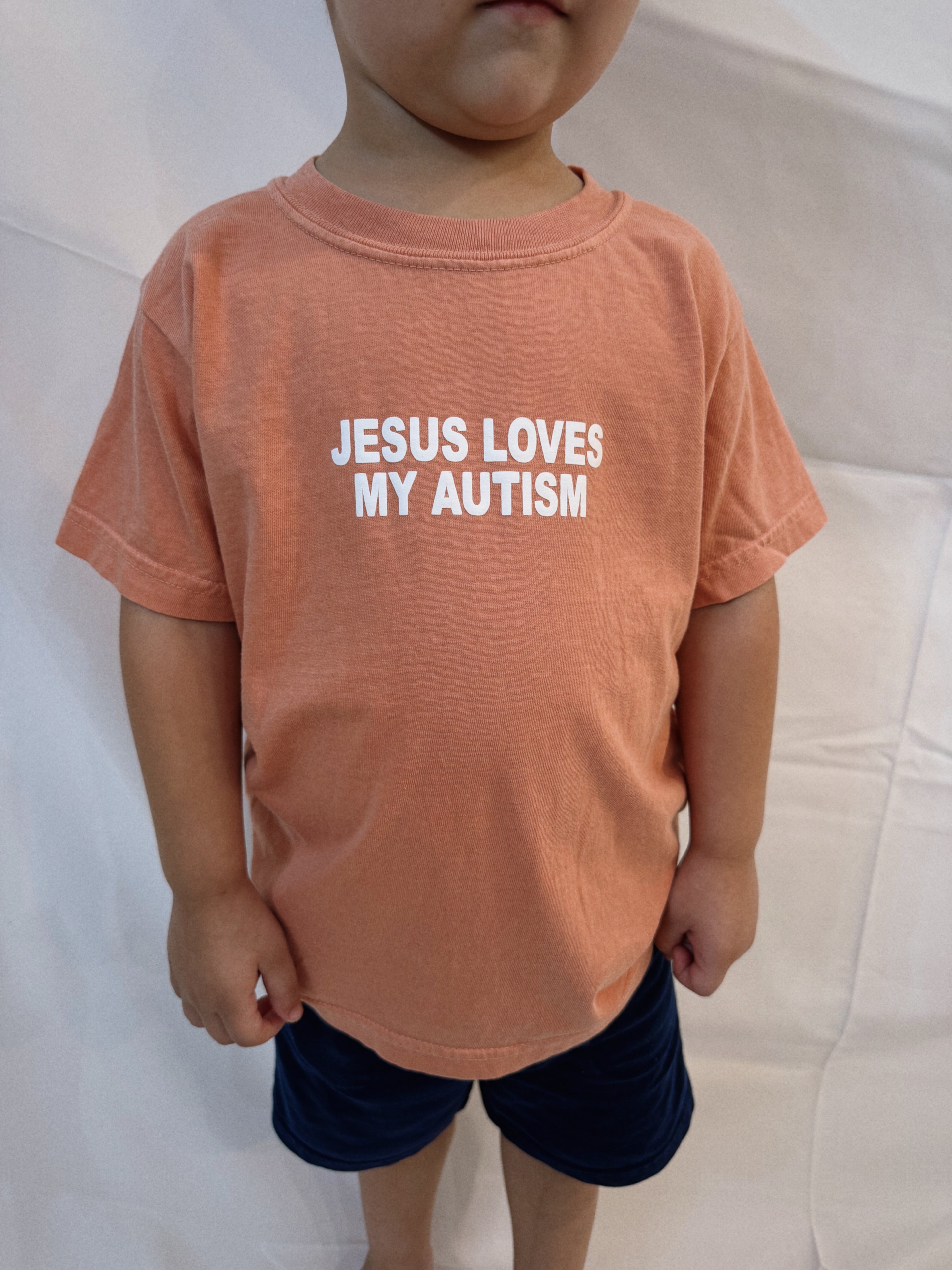 Toddler + Youth "Jesus Loves My Autism" Puff Print T-Shirt