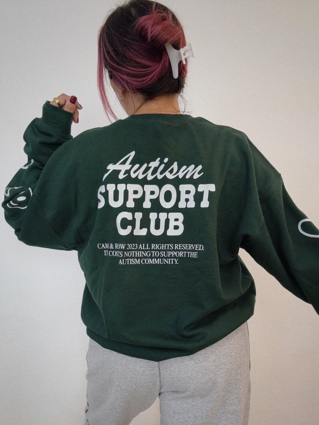 Unisex “Autism Support Club” Sweatshirt- Forest Green or Navy