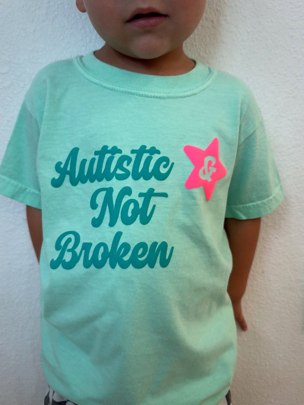 Toddler + Youth "Autistic Not Broken" Puff Print T-Shirt