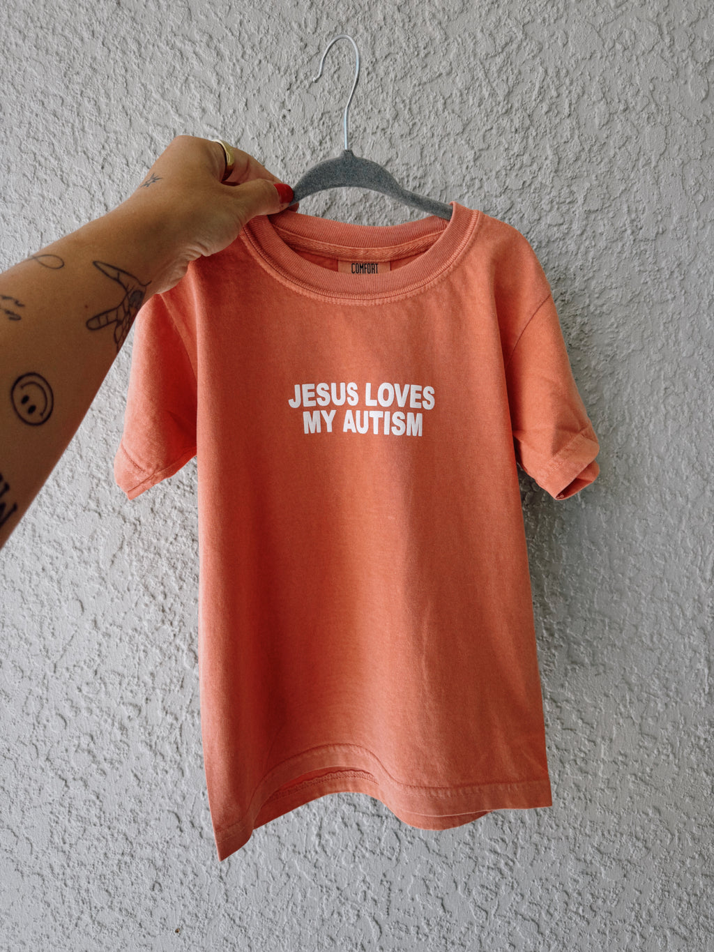 Toddler + Youth "Jesus Loves My Autism" Puff Print T-Shirt