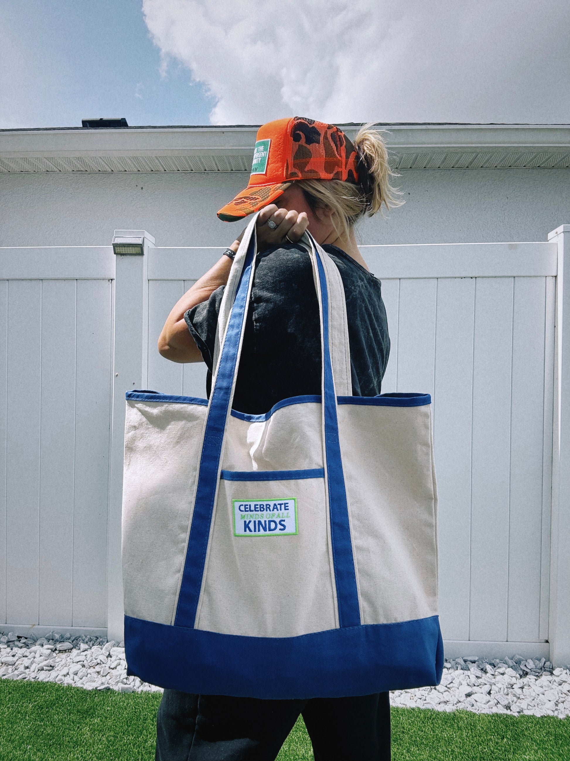 Jumbo Celebrate Minds Of All Kinds Patch Tote Bag