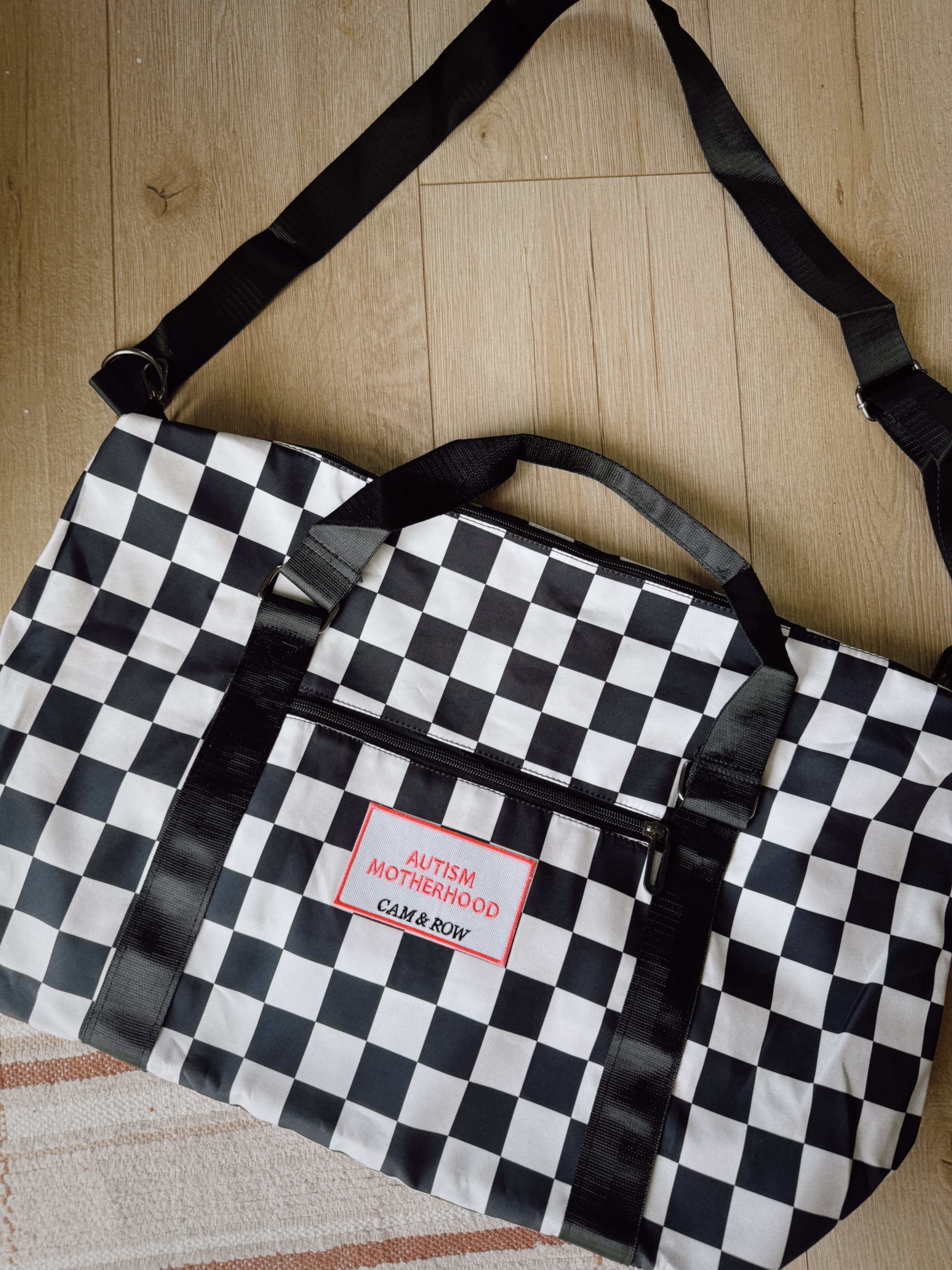 Check Duffle Travel Patch Bag *PREORDER*