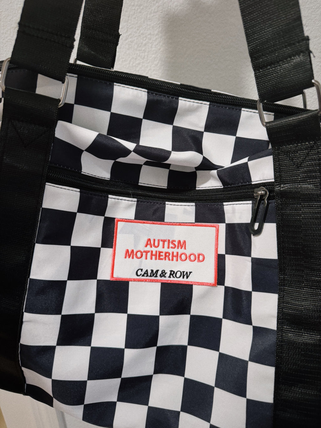 OOPS!! Check Duffle Travel Patch Bag