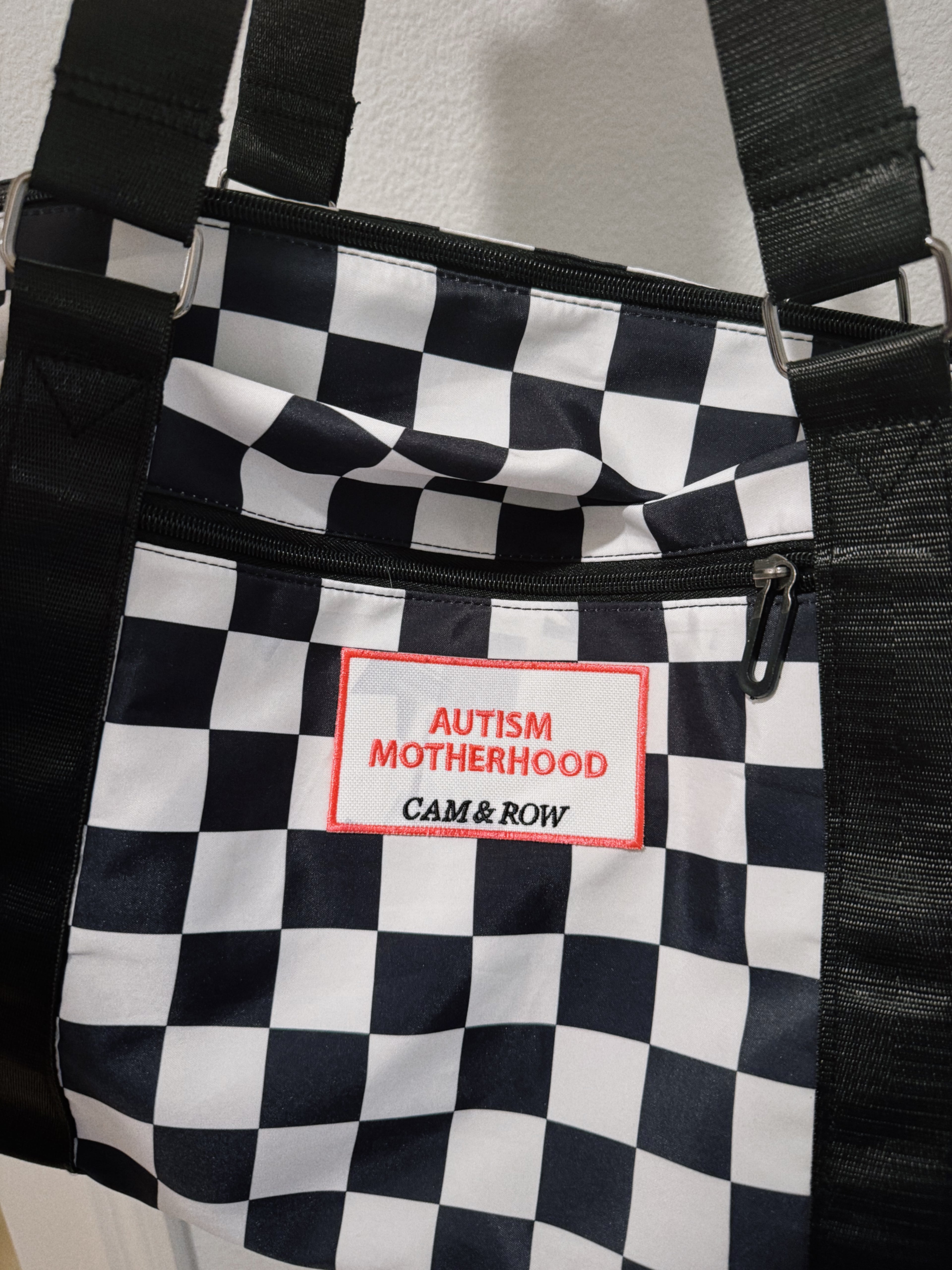 OOPS!! Check Duffle Travel Patch Bag