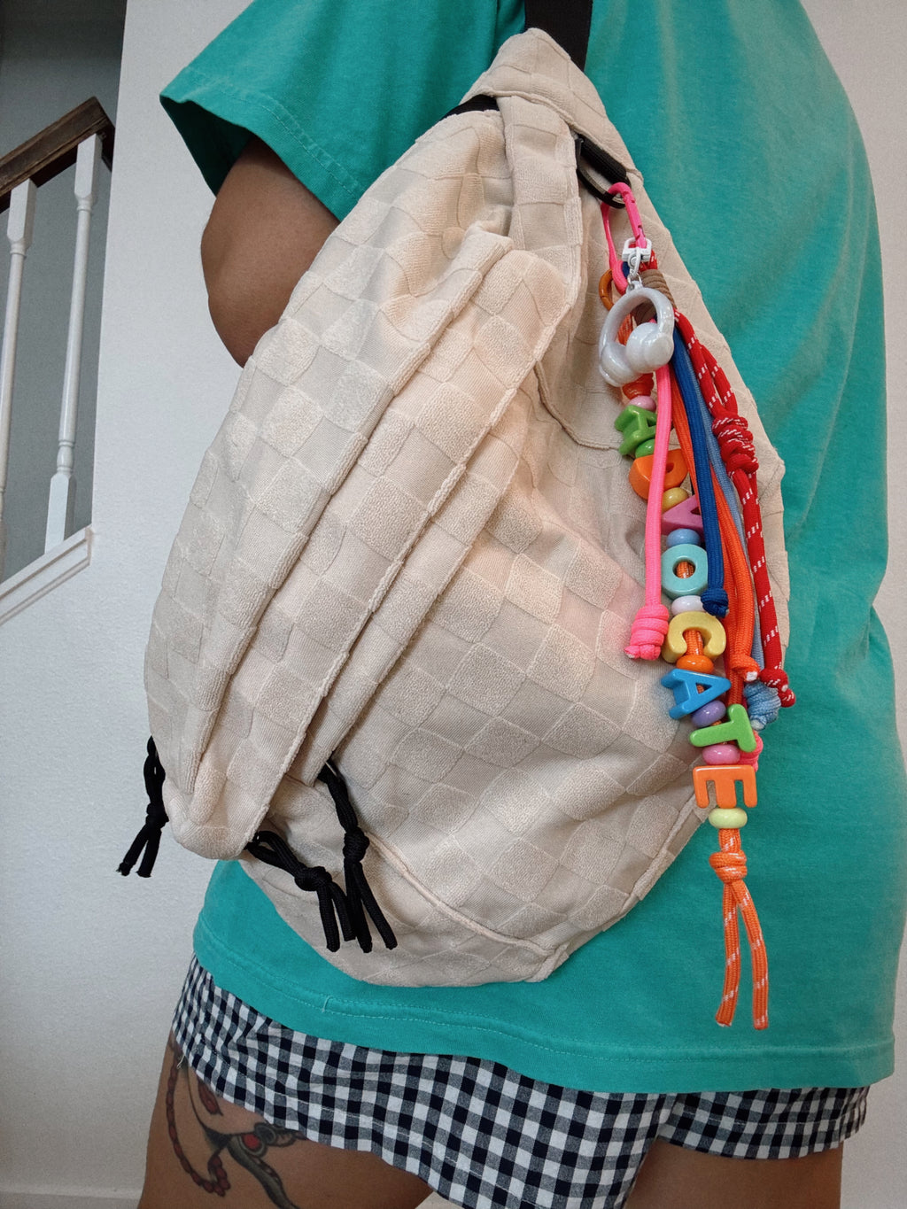 Checkered Bag w/ Advocate Rope Charm