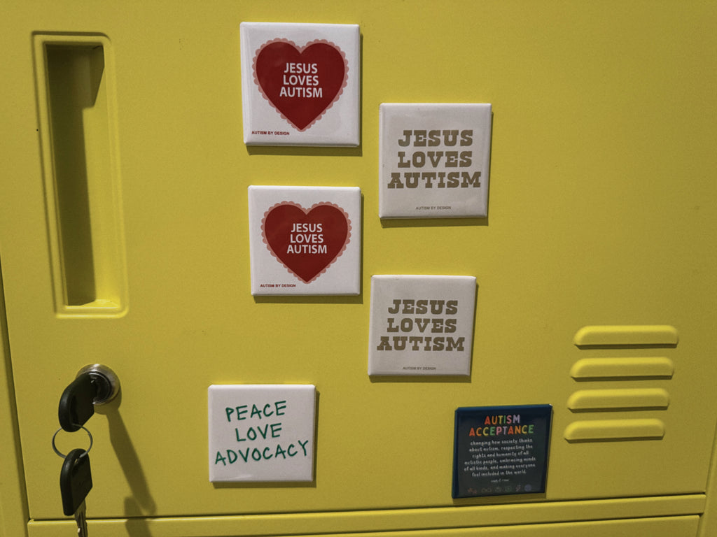 Jesus Loves Autism Heart Magnet