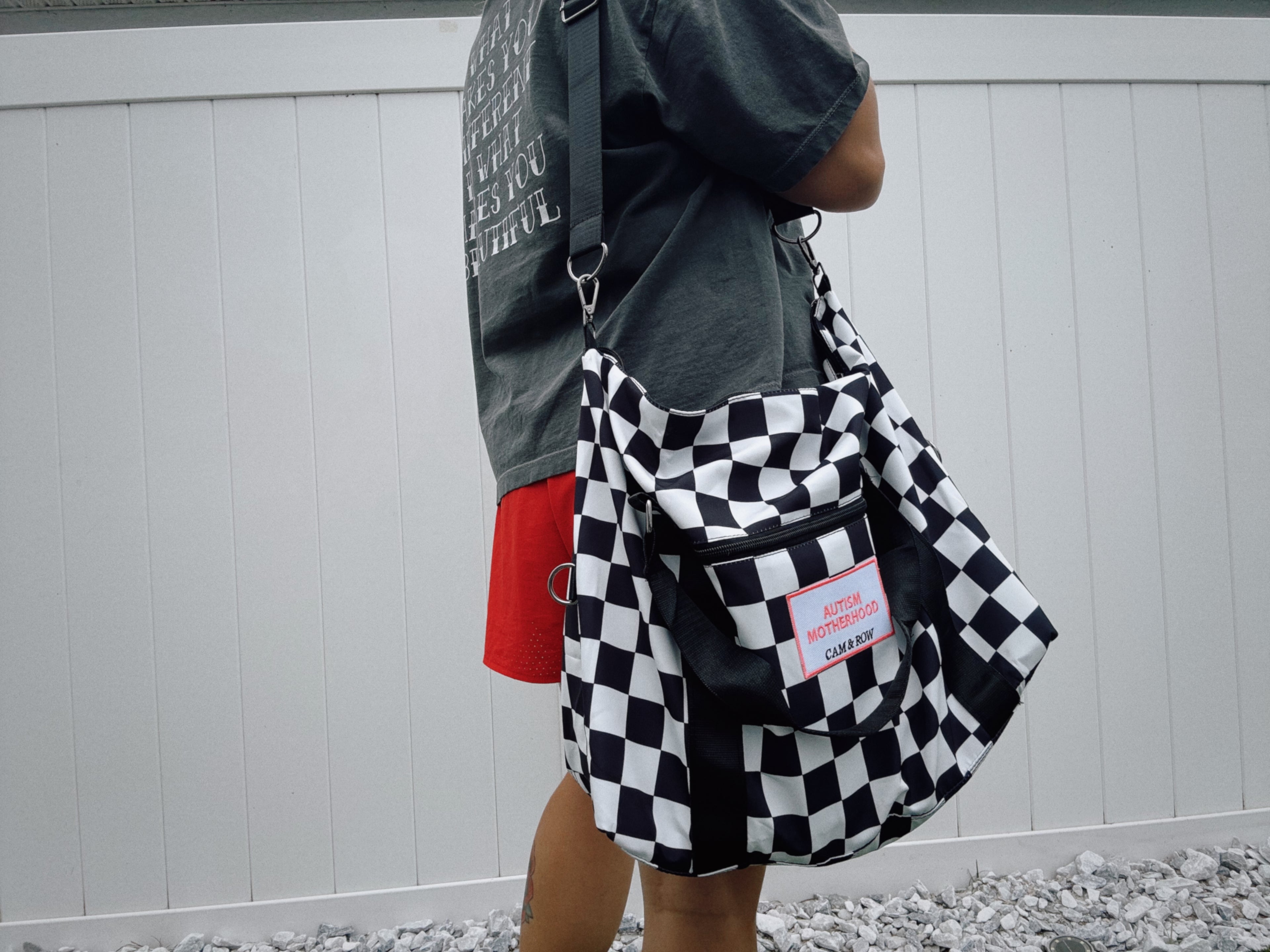 Check Duffle Travel Patch Bag *PREORDER*