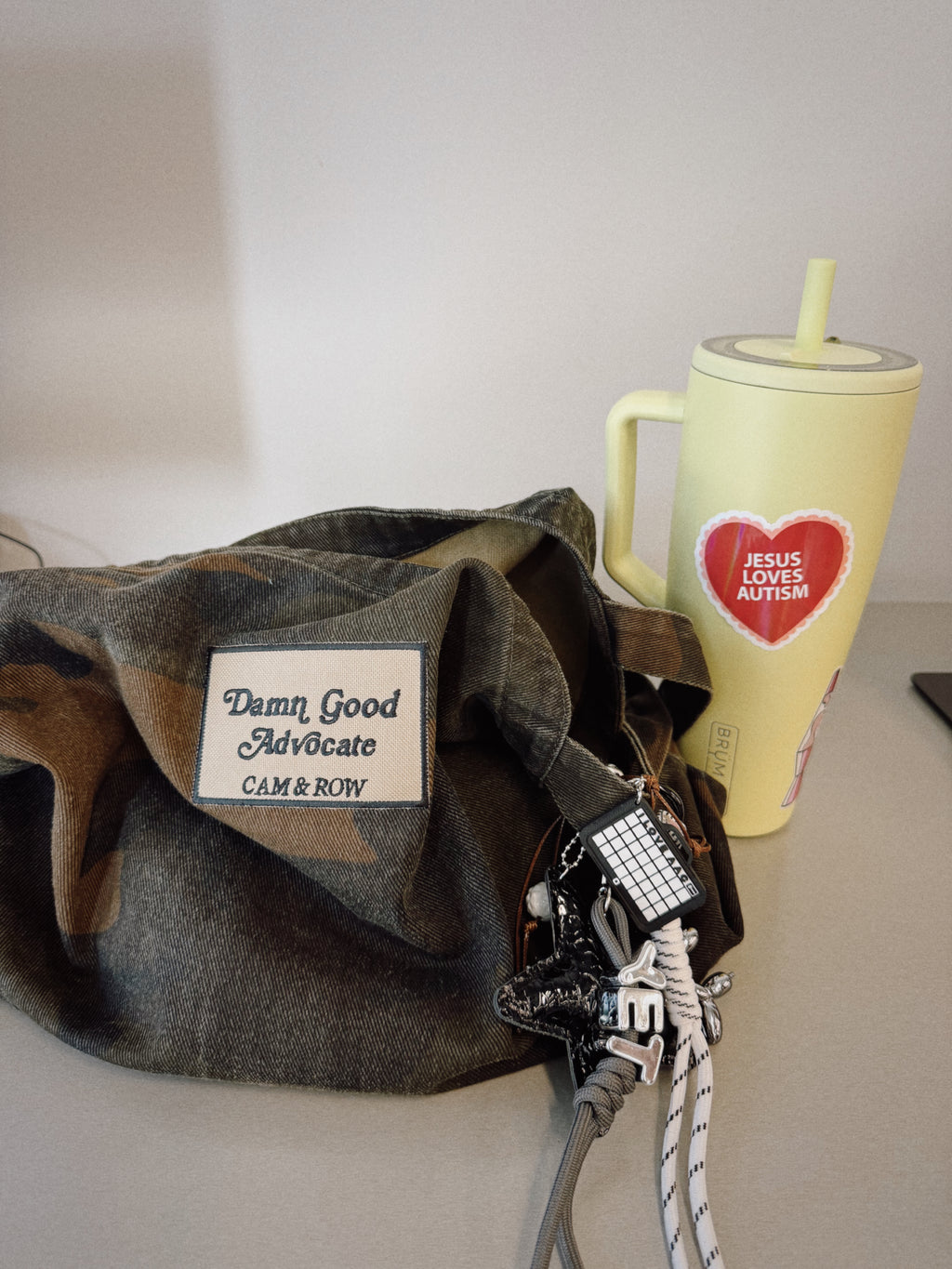 "Damn Good Advocate" Camouflage Tote Bag