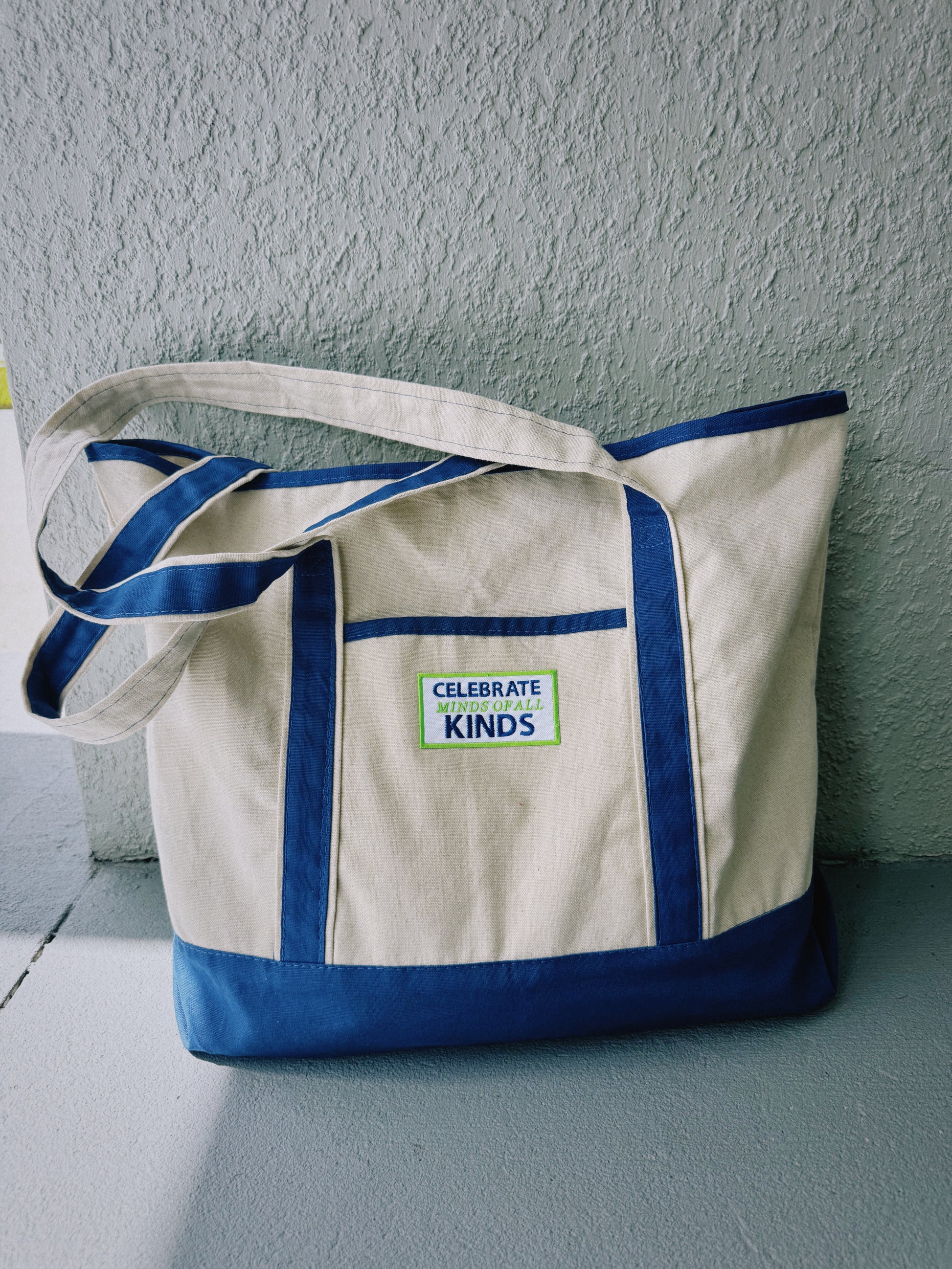 Jumbo Celebrate Minds Of All Kinds Patch Tote Bag