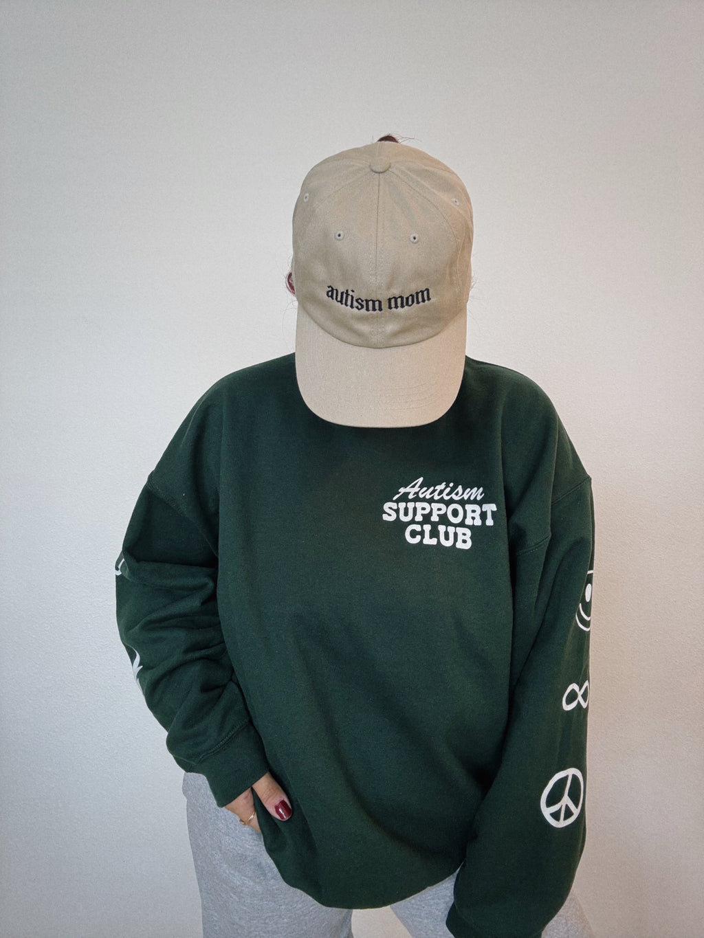 Unisex “Autism Support Club” Sweatshirt- Forest Green or Navy