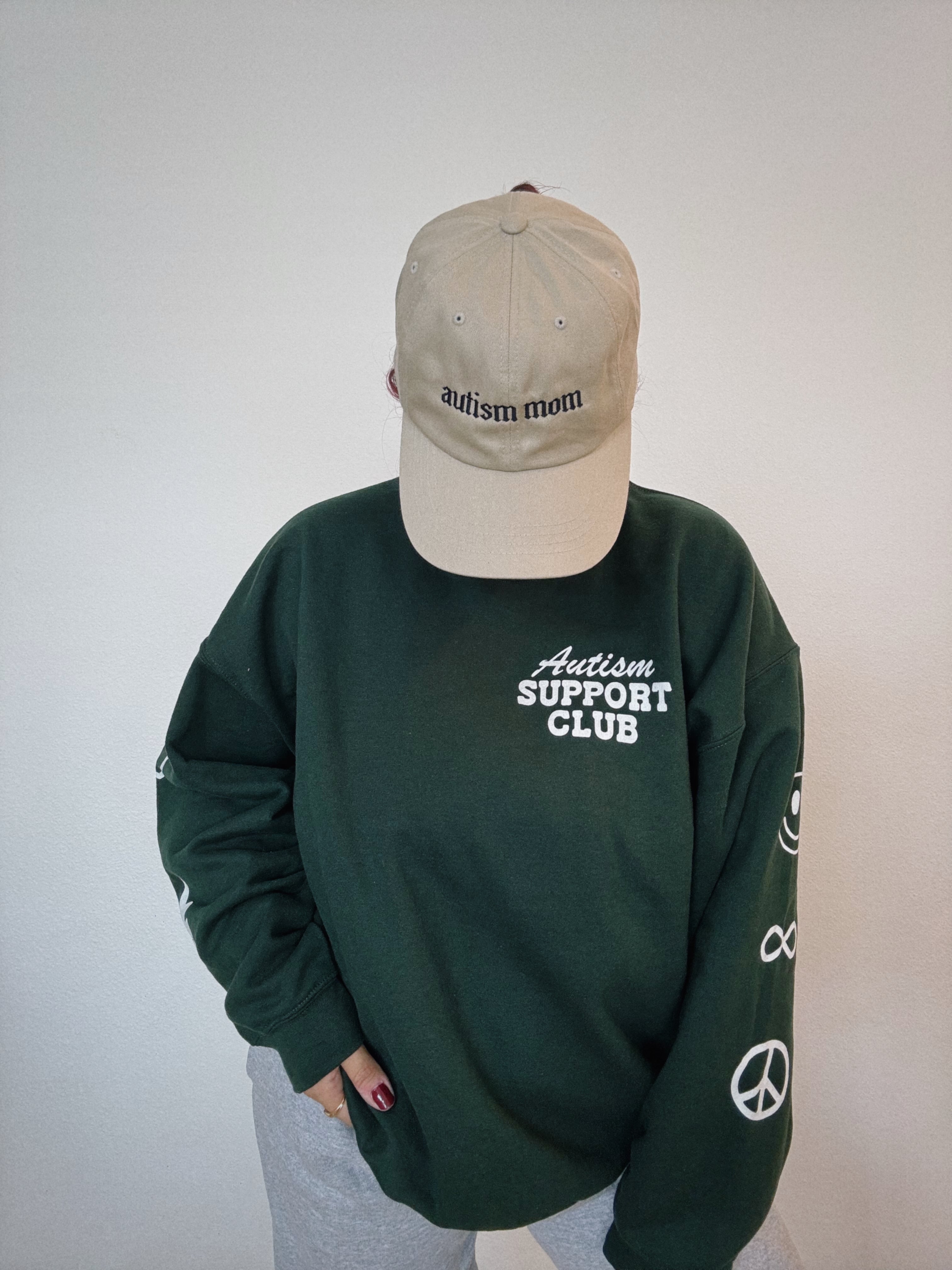 Unisex “Autism Support Club” Sweatshirt- Forest Green or Navy