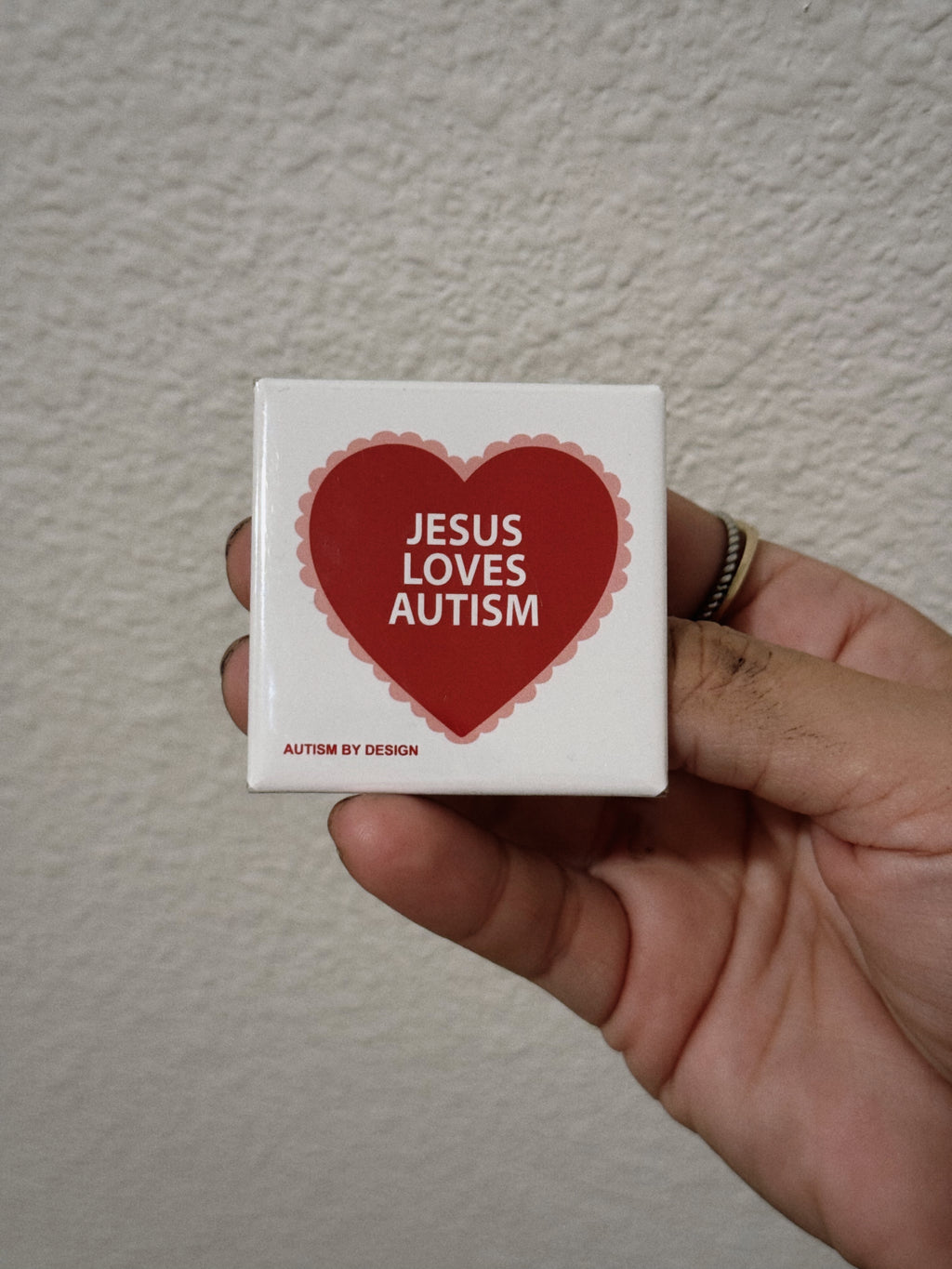 Jesus Loves Autism Heart Magnet