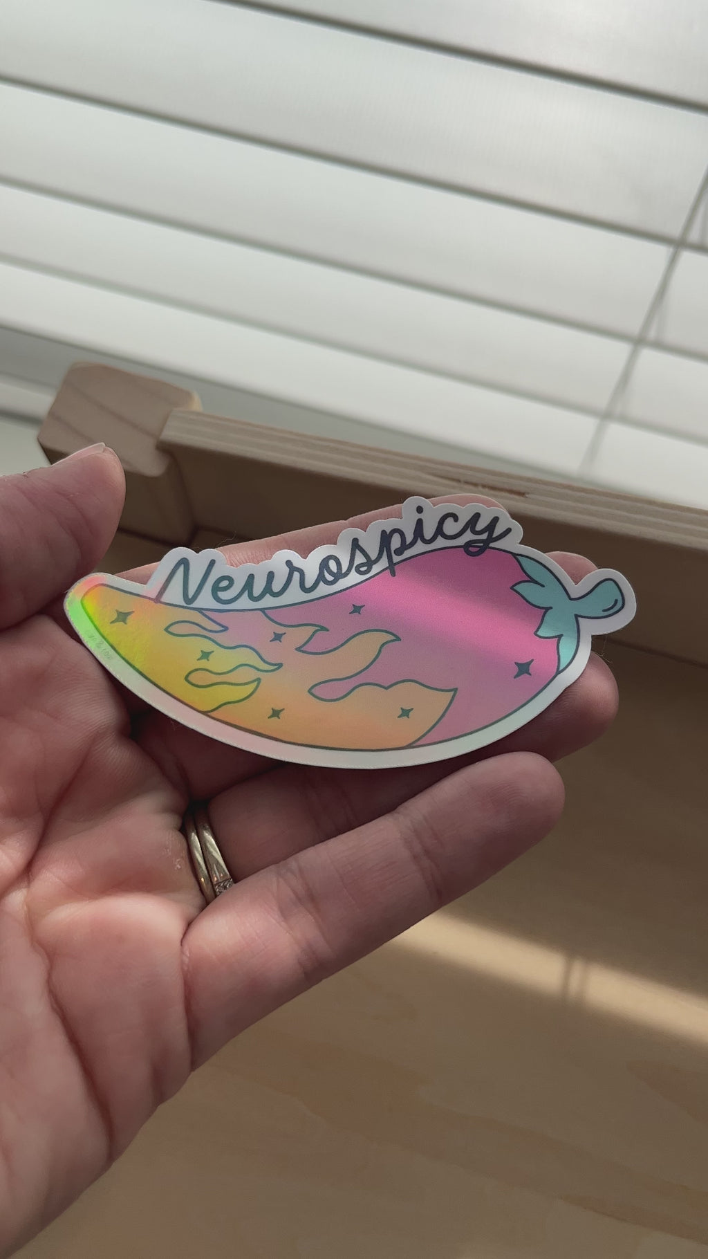 Neurospicy Holographic Sticker