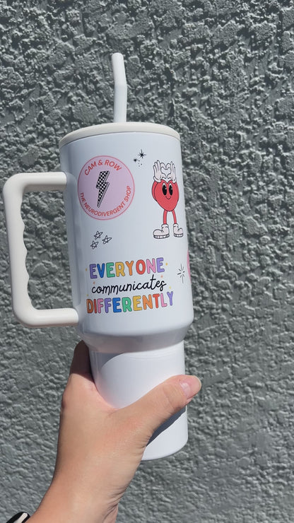 Neurodiversity Affirming Mom 40oz Insulated Tumbler