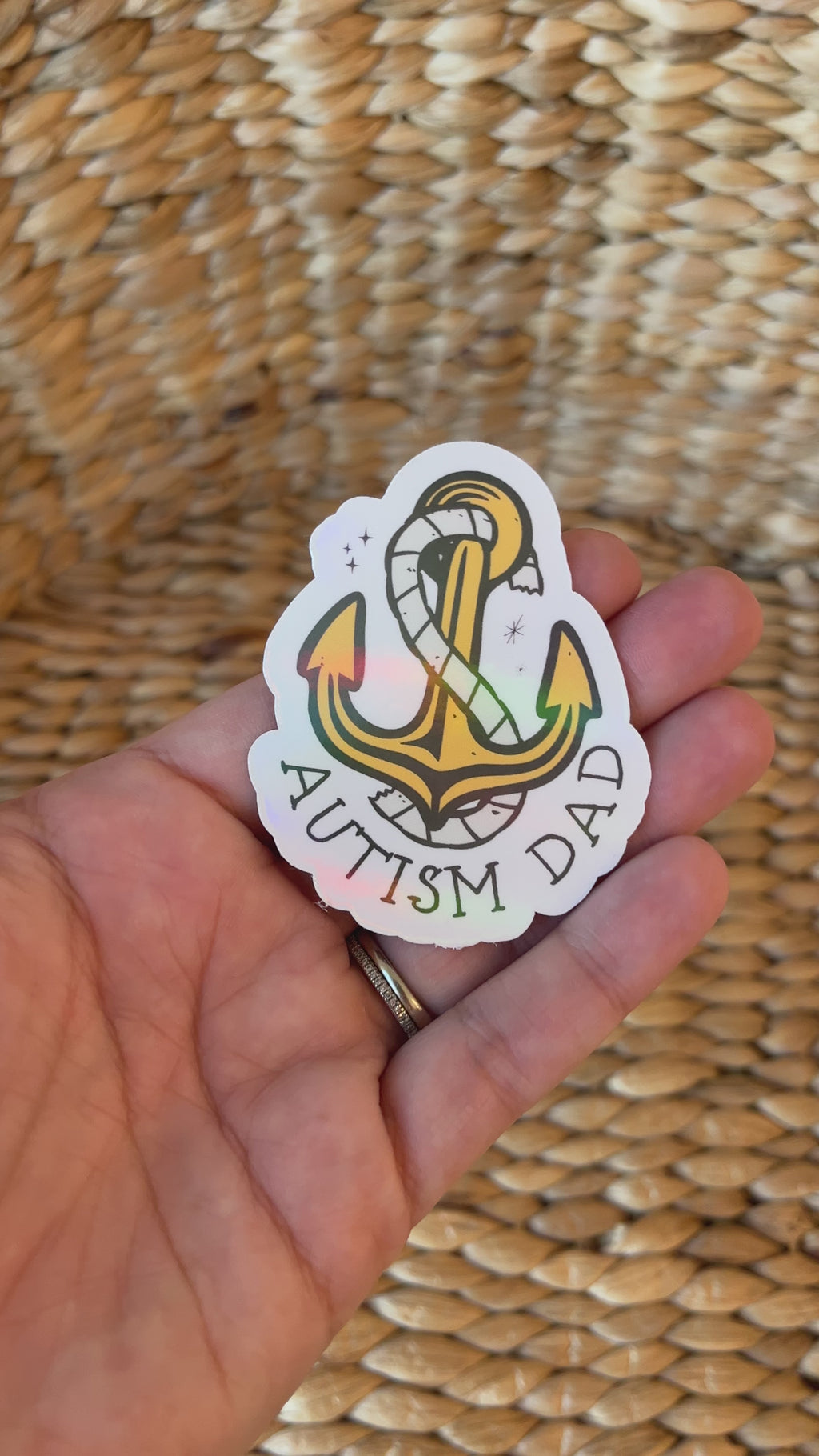 Autism Dad Holographic Sticker